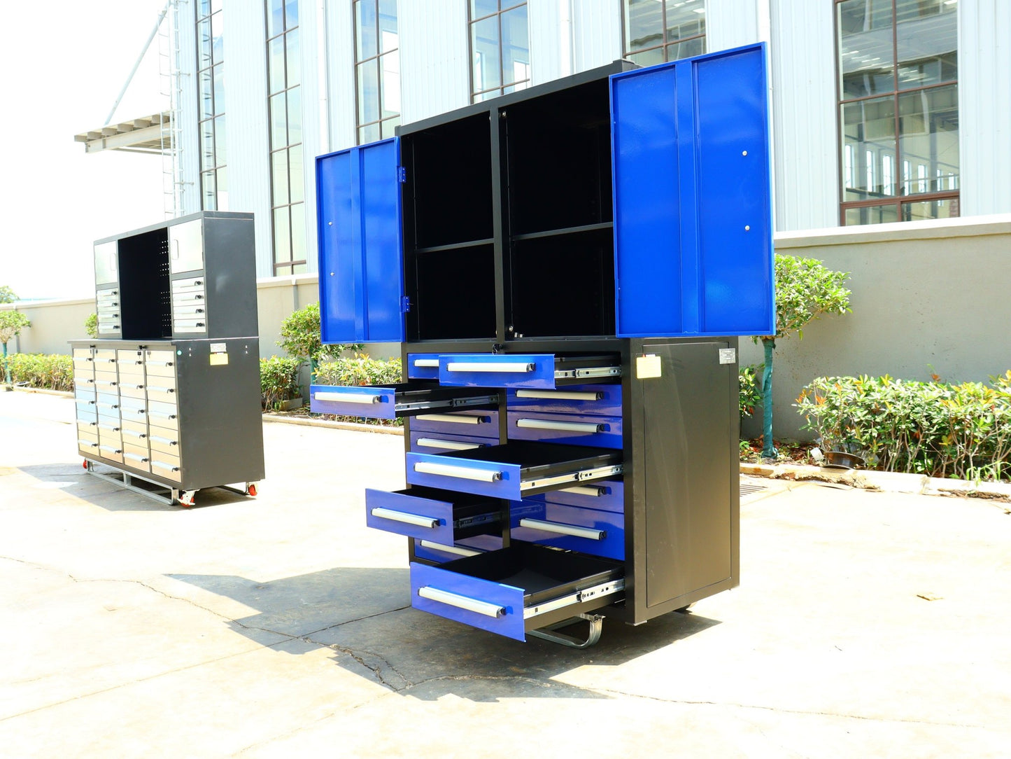Professional 12 - Drawer Garage Tool Cabinet – Heavy - Duty Steel H4FT14D2 - with Blue Finish | Sold by Uncle Wiener's Wholesale