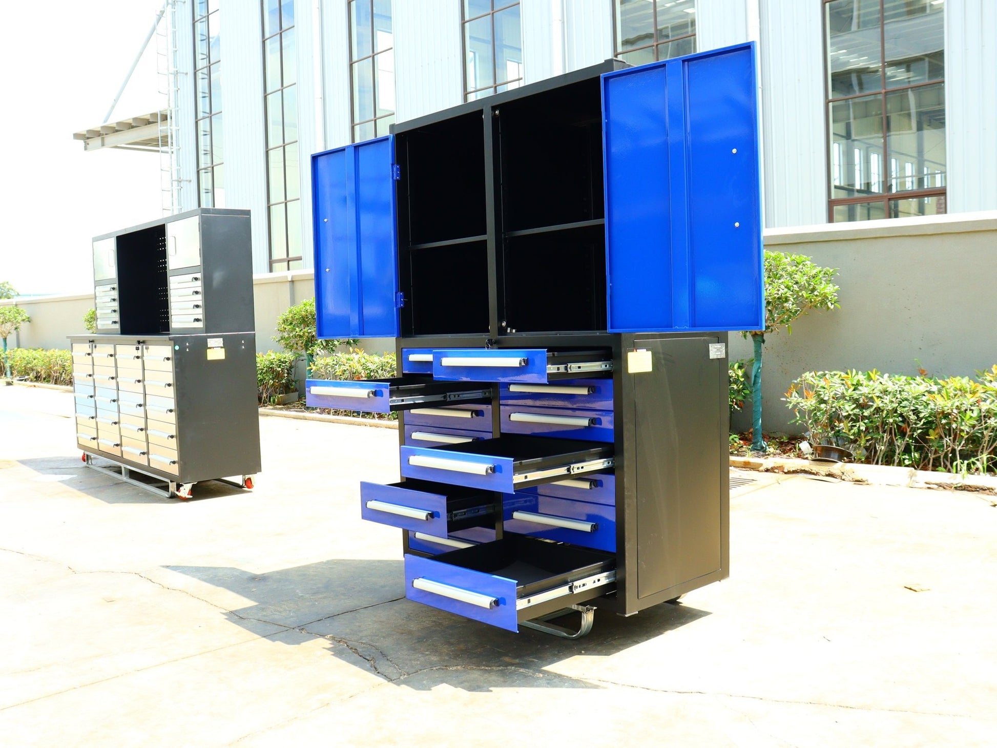 Professional 12 - Drawer Garage Tool Cabinet – Heavy - Duty Steel H4FT14D2 - with Blue Finish | Sold by Uncle Wiener's Wholesale