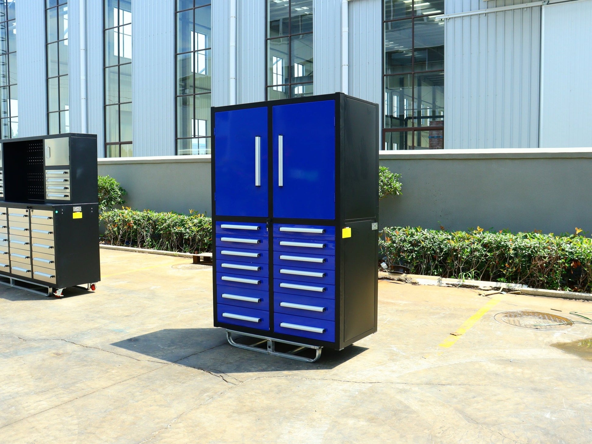Professional 12 - Drawer Garage Tool Cabinet – Heavy - Duty Steel H4FT14D2 - with Blue Finish | Sold by Uncle Wiener's Wholesale