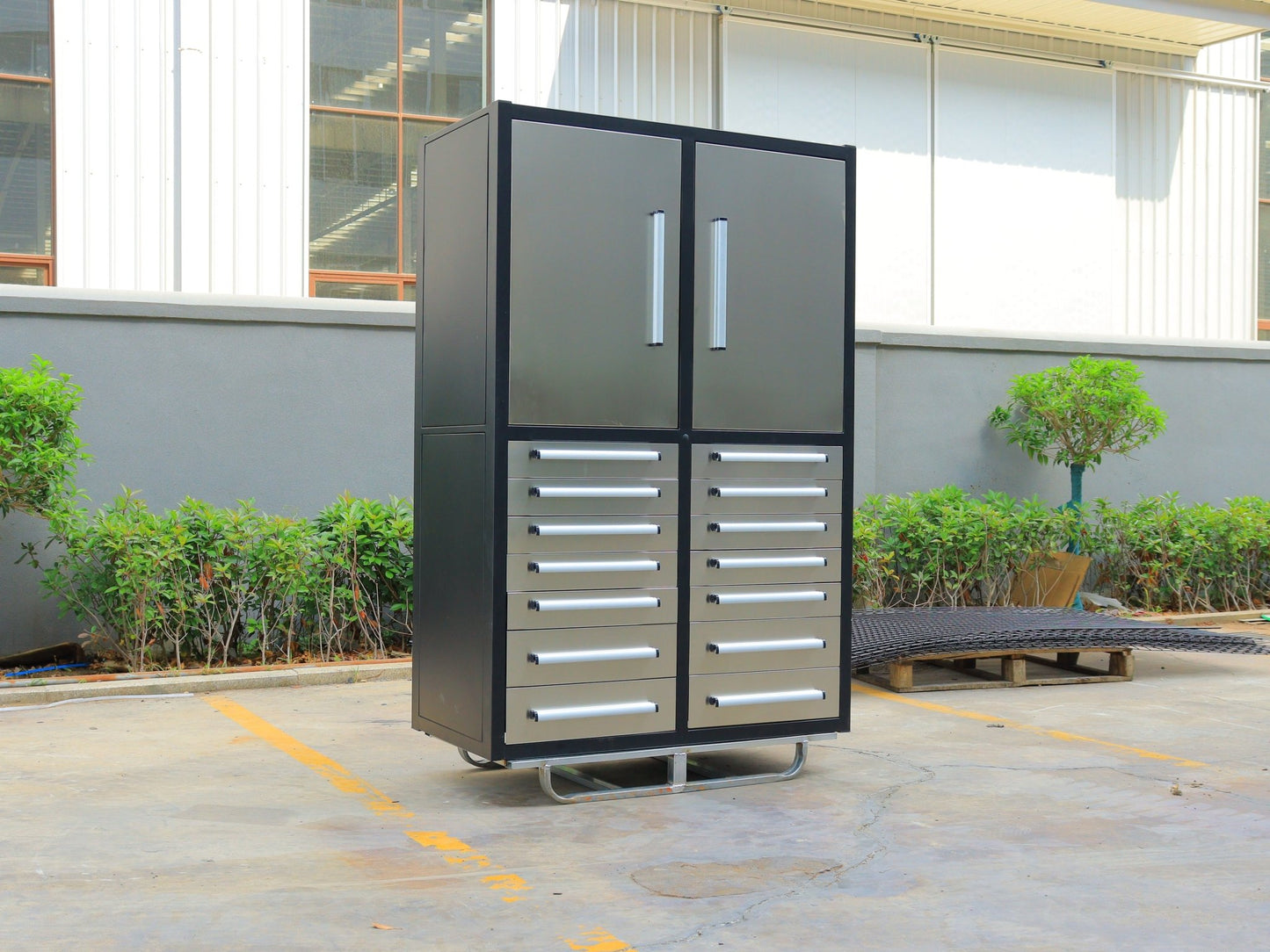 Professional 12 - Drawer Garage Tool Cabinet – Heavy - Duty Steel H4FT14D2 - with Stainless Finish | Sold by Uncle Wiener's Wholesale