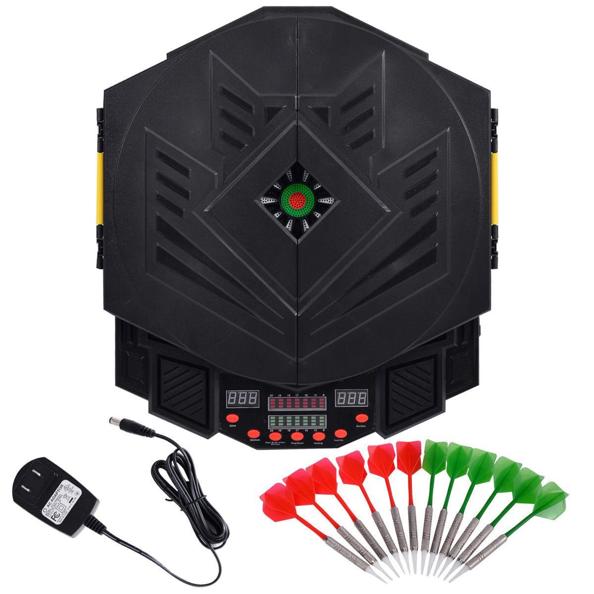 Professional Electronic Dartboard with Cabinet & 12 Darts – LED Display S3015 - with | Sold by Uncle Wiener's Wholesale