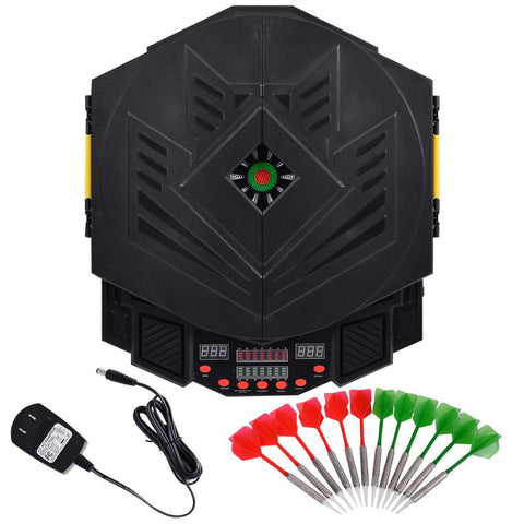 Professional Electronic Dartboard with Cabinet & 12 Darts – LED Display S3015 - with | Sold by Uncle Wiener's Wholesale