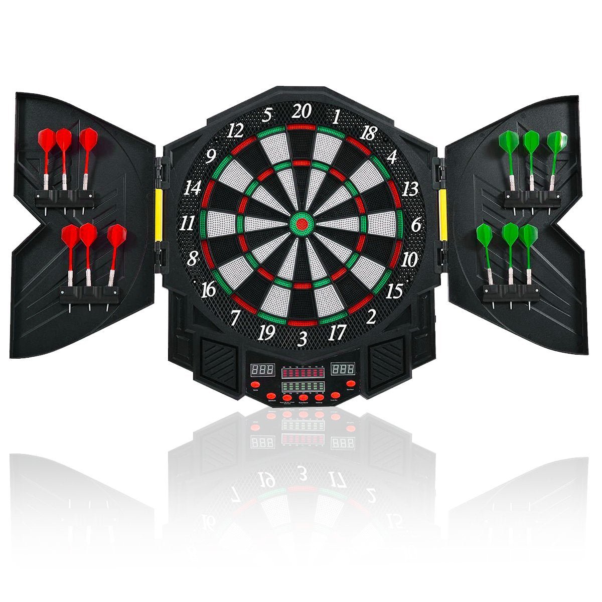 Professional Electronic Dartboard with Cabinet & 12 Darts – LED Display S3015 - with | Sold by Uncle Wiener's Wholesale