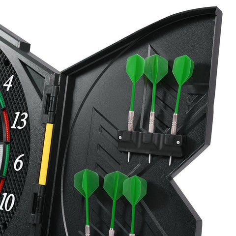 Professional Electronic Dartboard with Cabinet & 12 Darts – LED Display S3015 - with | Sold by Uncle Wiener's Wholesale
