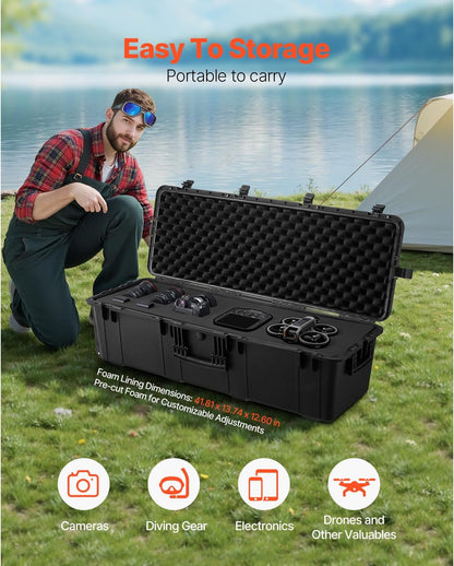 Professional Waterproof Hard Case with Handle & Locks | 5.5 cu.ft Equipment Protector 2384883 - with | Sold by Uncle Wiener's Wholesale