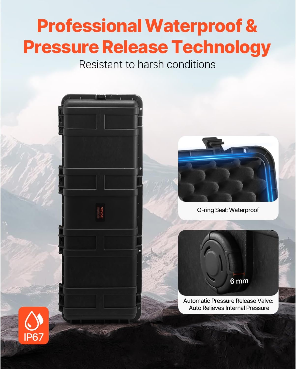 Professional Waterproof Hard Case with Handle & Locks | 5.5 cu.ft Equipment Protector 2384883 - with | Sold by Uncle Wiener's Wholesale