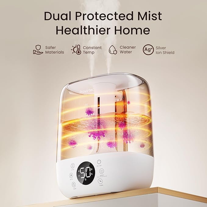 Provirtec MistGrove HC-02 6L Ultrasonic Humidifier – Warm & Cool Mist Top-Fill Humidifier with Remote Control - Electronics with | Sold by Uncle Wiener's Wholesale