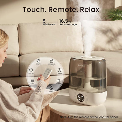 Provirtec MistGrove HC-02 6L Ultrasonic Humidifier – Warm & Cool Mist Top-Fill Humidifier with Remote Control - Electronics with | Sold by Uncle Wiener's Wholesale