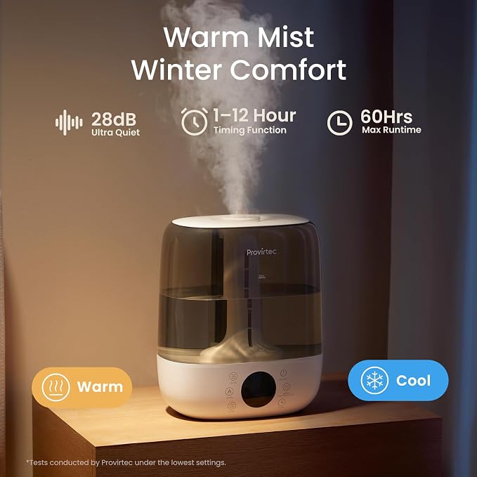 Provirtec MistGrove HC-02 6L Ultrasonic Humidifier – Warm & Cool Mist Top-Fill Humidifier with Remote Control - Electronics with | Sold by Uncle Wiener's Wholesale