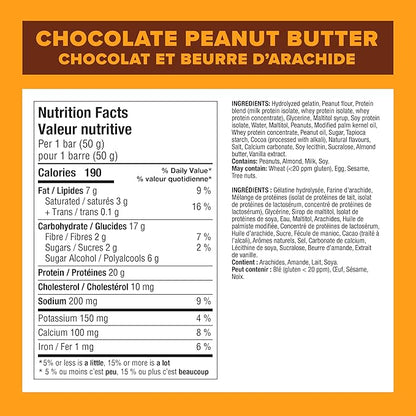 Pure Protein Chocolate Peanut Butter High Protein Bars Gluten Free Low Sugar 6 Pack - Snack with | Sold by Uncle Wiener's Wholesale