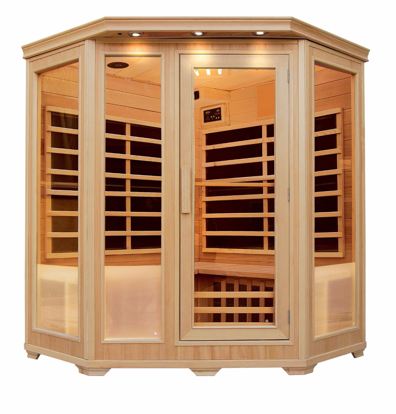 PURE STEAM & BATH™ Hemlock Infrared Saunas – 2, 3 & 4 Person Models - with FIBER SEKH3C | Sold by Uncle Wiener's Wholesale