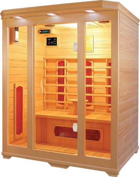 PURE STEAM & BATH™ Hemlock Infrared Saunas – 2, 3 & 4 Person Models - with CERAMIC SEKCK3 | Sold by Uncle Wiener's Wholesale