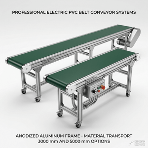 PVC Belt Conveyor – Electric Aluminum Frame with 3M & 5M Length Options