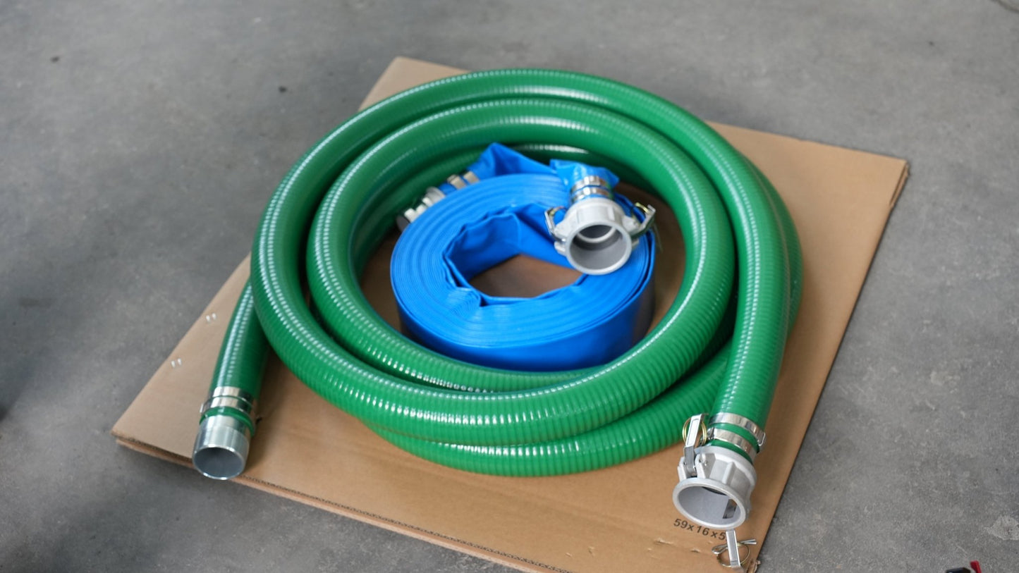 PVC Discharge & Suction Hose Kit – 2" & 3" Complete Pump Hose Sets - with 3" PVC | Sold by Uncle Wiener's Wholesale