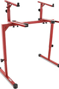 Pyle 2 - Tier Universal Heavy - Duty Keyboard Stand, Adjustable Height & Width, Portable & Sturdy Digital Piano Holder Rack, w/Protective Rubber Discs - for Sitting & Standing Performances - with Two Tier | Sold by Uncle Wiener's Wholesale