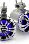 5.25 Inch Pyle Waterproof Marine Wakeboard Tower Speakers with LED lights, IP44 weatherproof housing