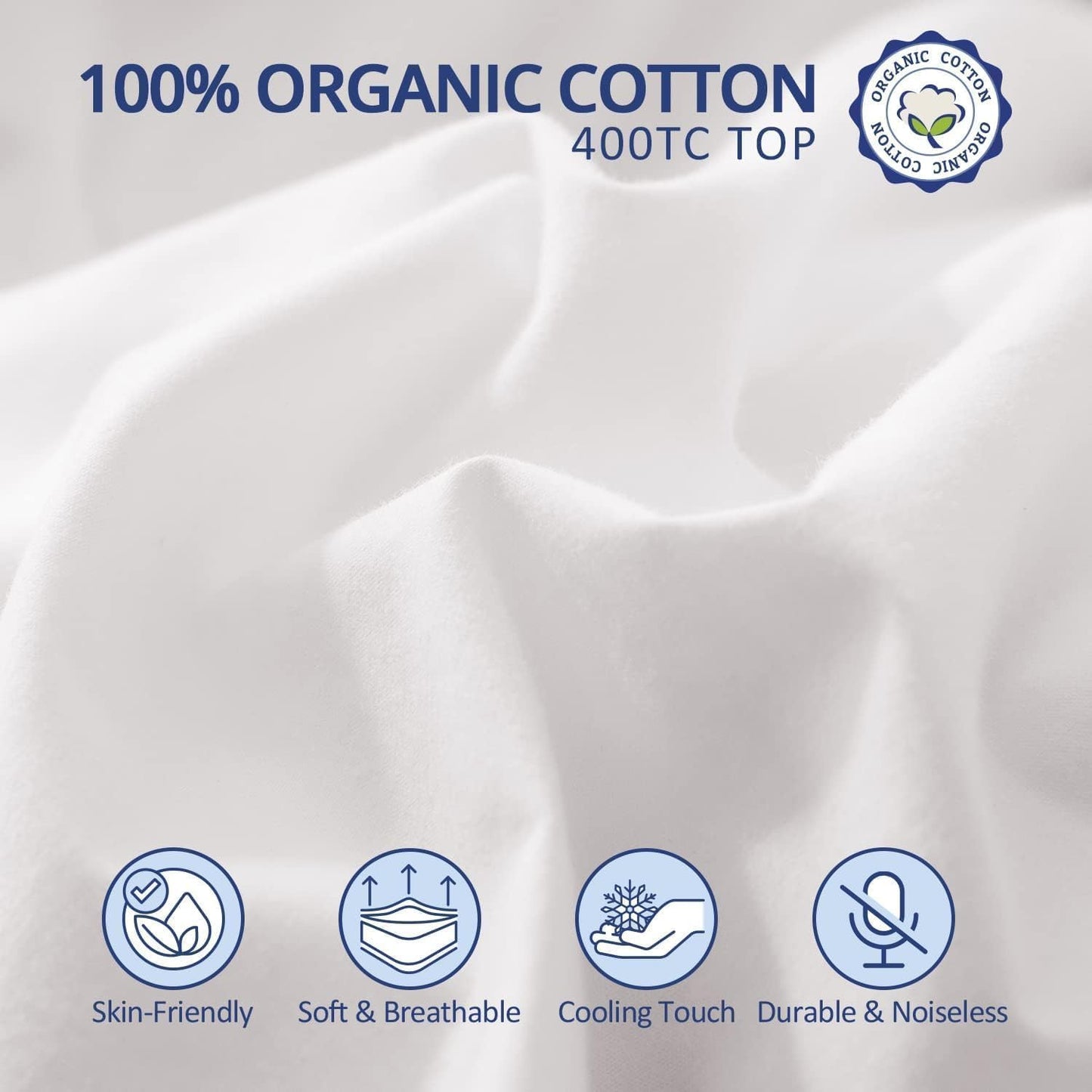 Queen Size Mattress Topper 1300 GSM Extra Thick Cooling Pillow Top White - with | Sold by Uncle Wiener's Wholesale