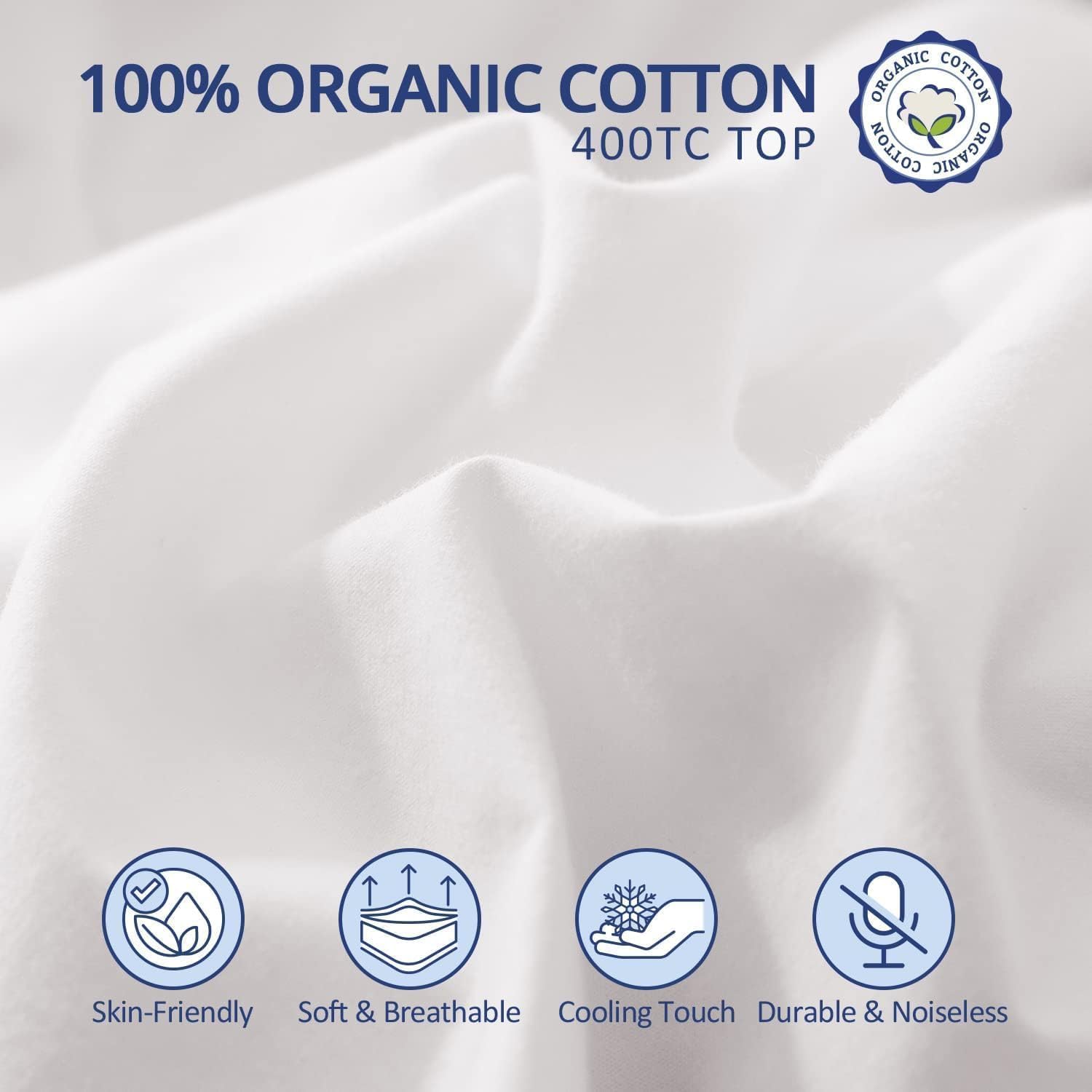 Queen Size Mattress Topper 1300 GSM Extra Thick Cooling Pillow Top White - with | Sold by Uncle Wiener's Wholesale
