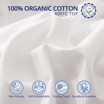 Queen Size Mattress Topper 1300 GSM Extra Thick Cooling Pillow Top White - with | Sold by Uncle Wiener's Wholesale