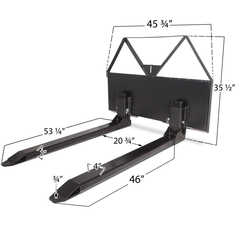 Quick Attach Skid Steer Pallet Fork Attachment – 2,600 lb Capacity – Universal Mount – Heavy - Duty Forklift Frame - with | Sold by Uncle Wiener's Wholesale