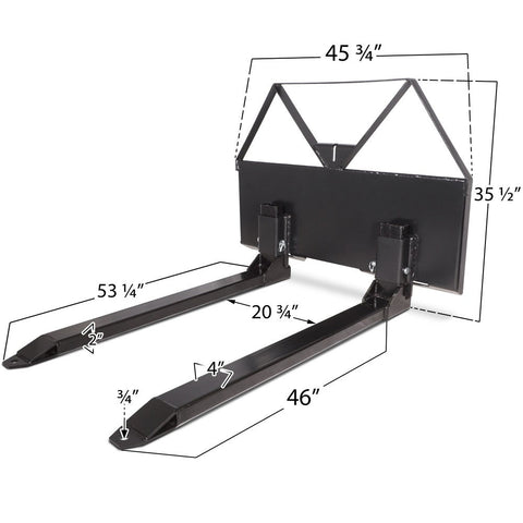 Quick Attach Skid Steer Pallet Fork Attachment – 2,600 lb Capacity – Universal Mount – Heavy - Duty Forklift Frame - with | Sold by Uncle Wiener's Wholesale