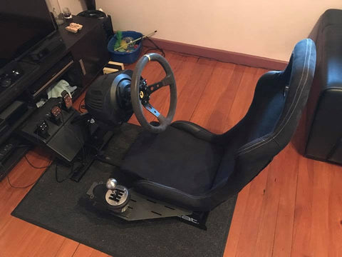 Racing Simulator Seat Black GY013 – Foldable Adjustable Gaming Chair for PC & Consoles - with | Sold by Uncle Wiener's Wholesale