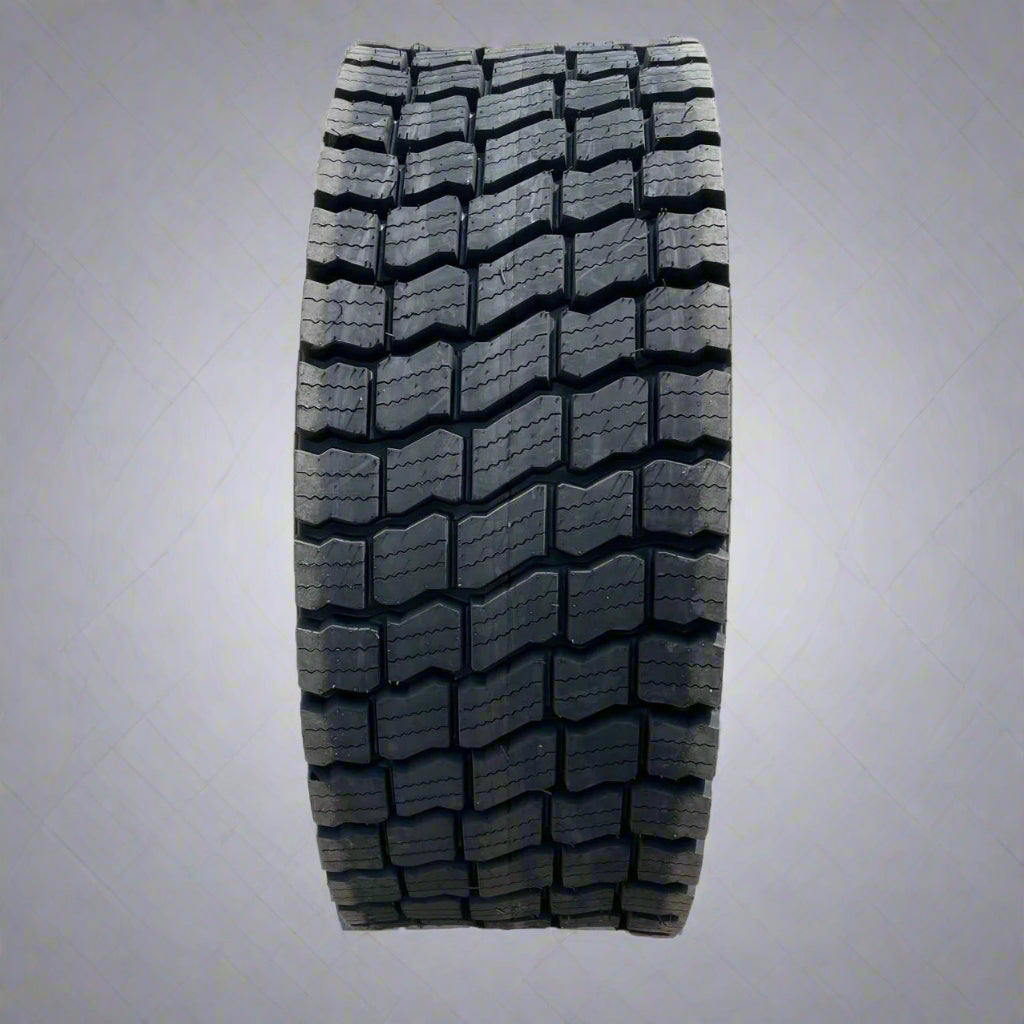 Radial loader tire with deep winter traction tread

20.5R25 OTR tire – sidewall and tread view

Premium mud and snow tire on display

Heavy-duty snow tire for construction equipment

Side-by-side comparison of OTR radial tires