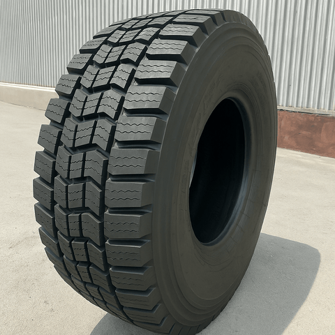 Radial loader tire with deep winter traction tread

20.5R25 OTR tire – sidewall and tread view

Premium mud and snow tire on display

Heavy-duty snow tire for construction equipment

Side-by-side comparison of OTR radial tires