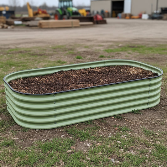 Raised Metal Garden Bed | Heavy - Duty Galvanized Planter Box for Vegetables & Herbs - with 6 FT X 3 FT X 1 FT | Sold by Uncle Wiener's Wholesale