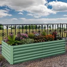 Raised Metal Garden Bed | Heavy - Duty Galvanized Planter Box for Vegetables & Herbs - with 6 FT X 3 FT X 1 FT | Sold by Uncle Wiener's Wholesale