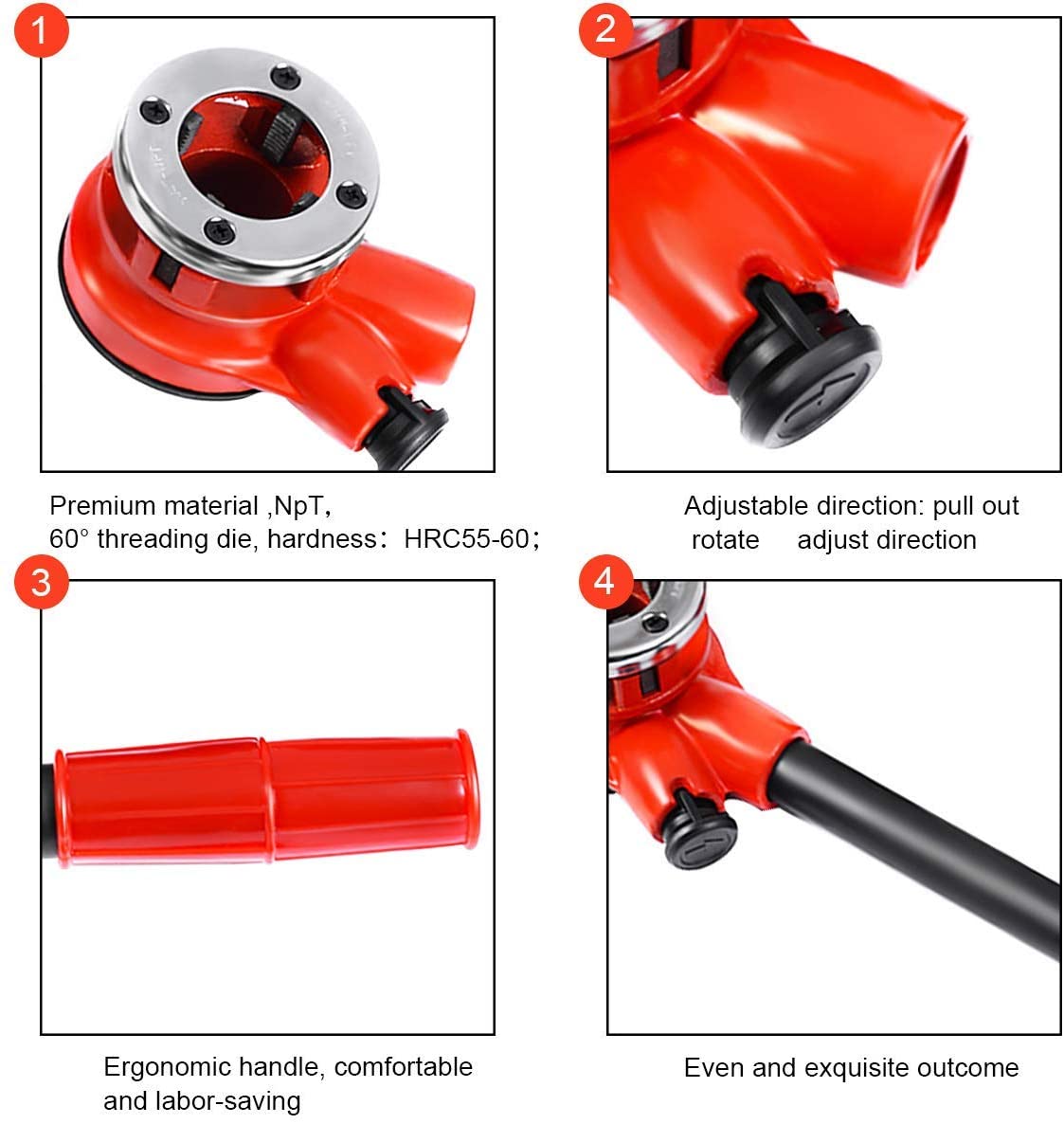 Ratcheting Pipe Threading Tool Kit with Dies & Cutter – WT01Z5534 - with | Sold by Uncle Wiener's Wholesale