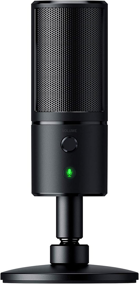 Razer Seiren Emote Streaming Microphone: 8 - bit Emoticon LED Display - Stream Reactive Emoticons - Hypercardioid Condenser Mic - Built - in Shock Mount - Height & Angle Adjustable Stand - Classic Black - with | Sold by Uncle Wiener's Wholesale