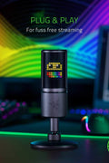 Razer Seiren Emote Streaming Microphone: 8 - bit Emoticon LED Display - Stream Reactive Emoticons - Hypercardioid Condenser Mic - Built - in Shock Mount - Height & Angle Adjustable Stand - Classic Black - with | Sold by Uncle Wiener's Wholesale