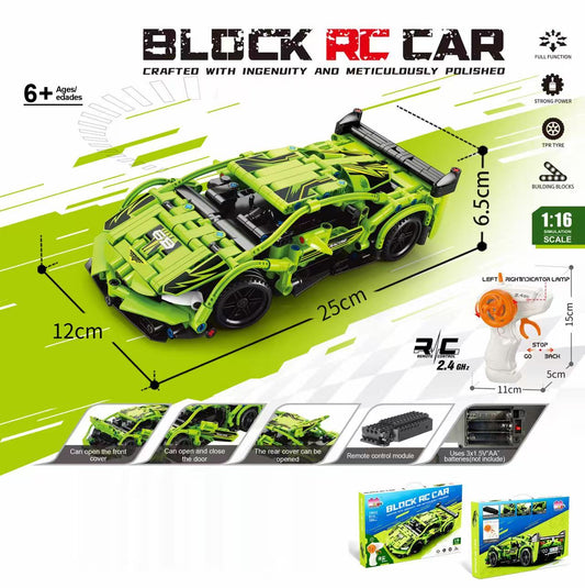 R/C Building Block Car Kit Mustang Raptor Lamborghini McLaren Remote Control Brick Car Set - with Lamborghini RC Building Block Car | Sold by Uncle Wiener's Wholesale