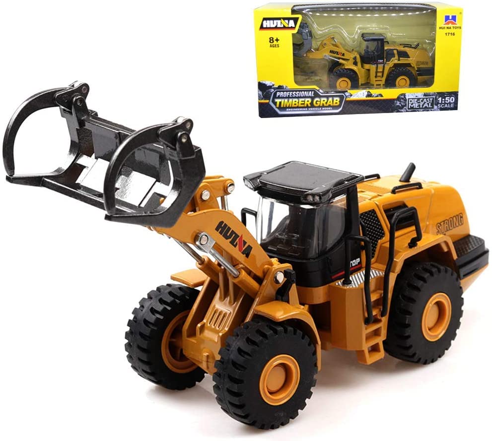 RC & Diecast Construction Vehicle Collection – Excavators, Bulldozers, Forklifts, Crane Trucks & Loaders - with 1:50 Diecast Timber Grab Wheel Loader Construction Toy | Sold by Uncle Wiener's Wholesale