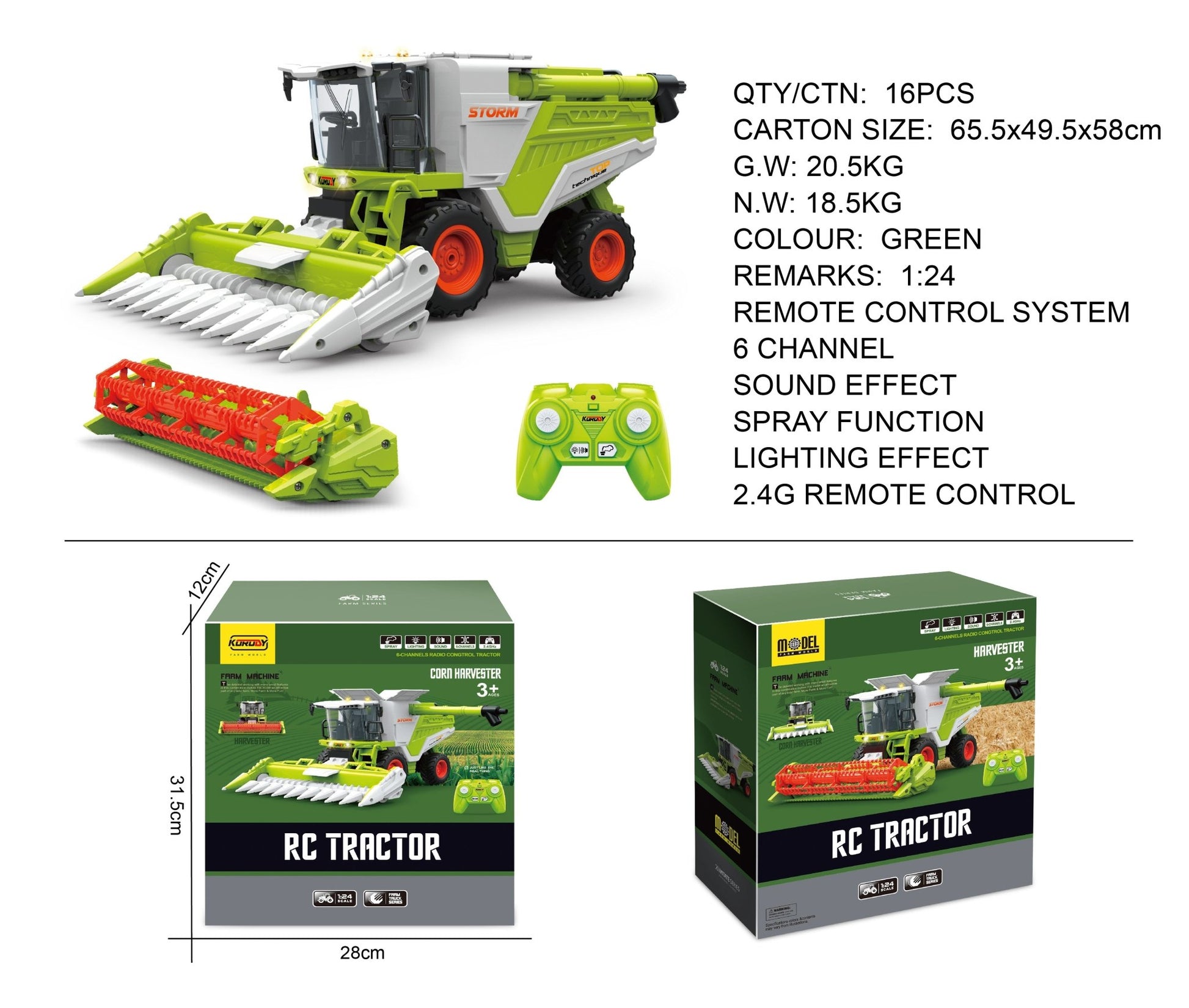RC Farm & Construction Vehicle Collection – Tractors, Harvesters, Dump Trucks & Farm Playsets (Multiple Models) - with RC Livestock Transport Truck 10CH Electric Lift | Sold by Uncle Wiener's Wholesale