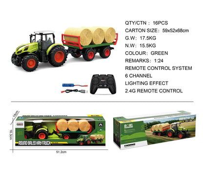 RC Farm & Construction Vehicle Collection – Tractors, Harvesters, Dump Trucks & Farm Playsets (Multiple Models) - with 1:16 RC Dump Truck 11CH Lights & Sounds | Sold by Uncle Wiener's Wholesale