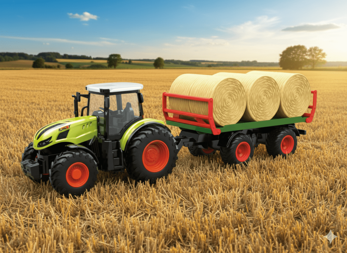 RC Farm & Construction Vehicle Collection – Tractors, Harvesters, Dump Trucks & Farm Playsets (Multiple Models) - with 1:16 RC Dump Truck 11CH Lights & Sounds | Sold by Uncle Wiener's Wholesale