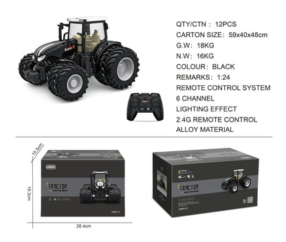 RC Farm & Construction Vehicle Collection – Tractors, Harvesters, Dump Trucks & Farm Playsets (Multiple Models) - with 1:24 Alloy RC Tractor (Gift Box) | Sold by Uncle Wiener's Wholesale