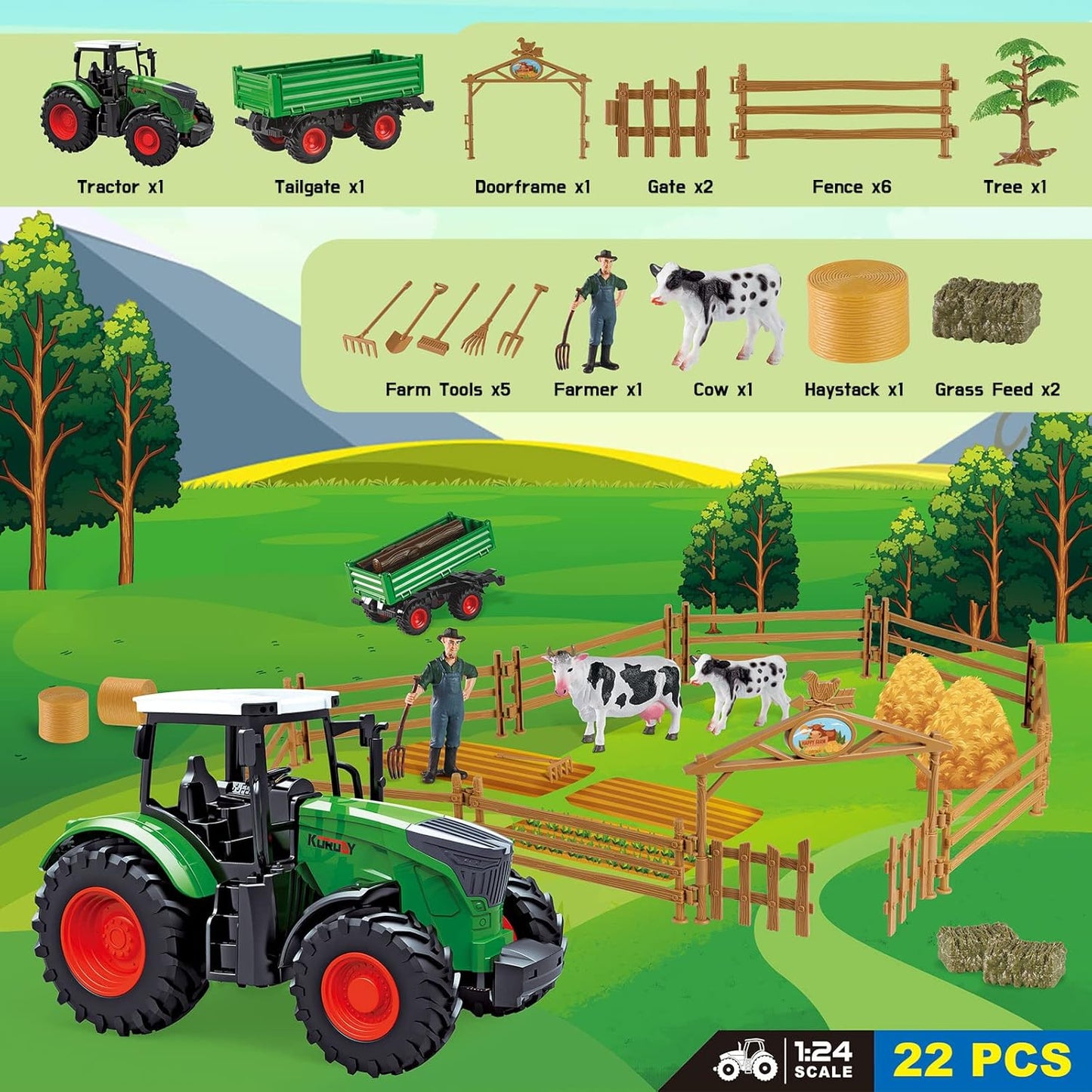 RC Farm & Construction Vehicle Collection – Tractors, Harvesters, Dump Trucks & Farm Playsets (Multiple Models) - with RC Combine Harvester Lights Sound & Smoke | Sold by Uncle Wiener's Wholesale