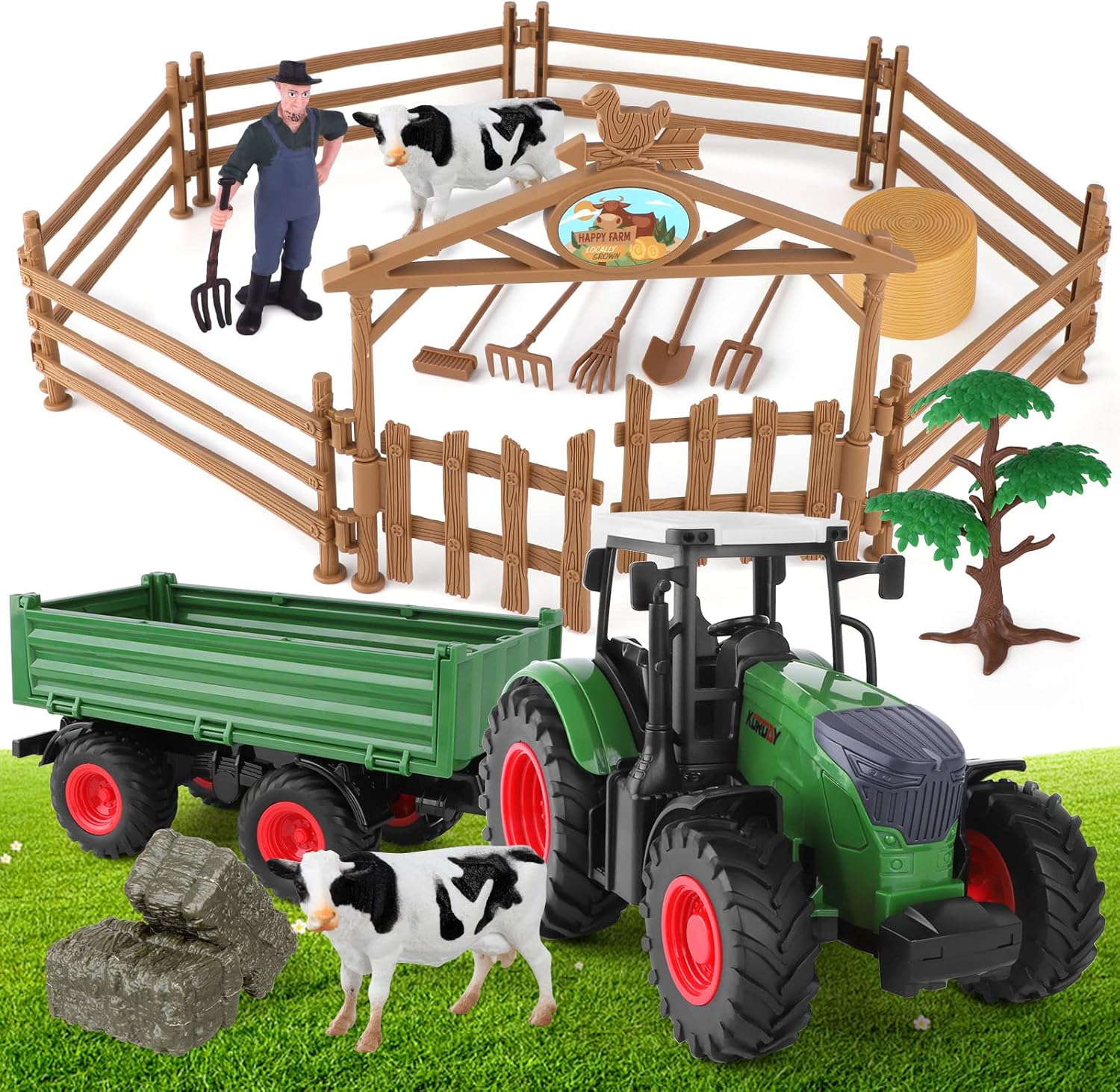RC Farm & Construction Vehicle Collection – Tractors, Harvesters, Dump Trucks & Farm Playsets (Multiple Models) - with RC Combine Harvester Lights Sound & Smoke | Sold by Uncle Wiener's Wholesale