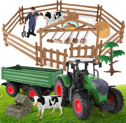 RC Farm & Construction Vehicle Collection – Tractors, Harvesters, Dump Trucks & Farm Playsets (Multiple Models) - with RC Combine Harvester Lights Sound & Smoke | Sold by Uncle Wiener's Wholesale