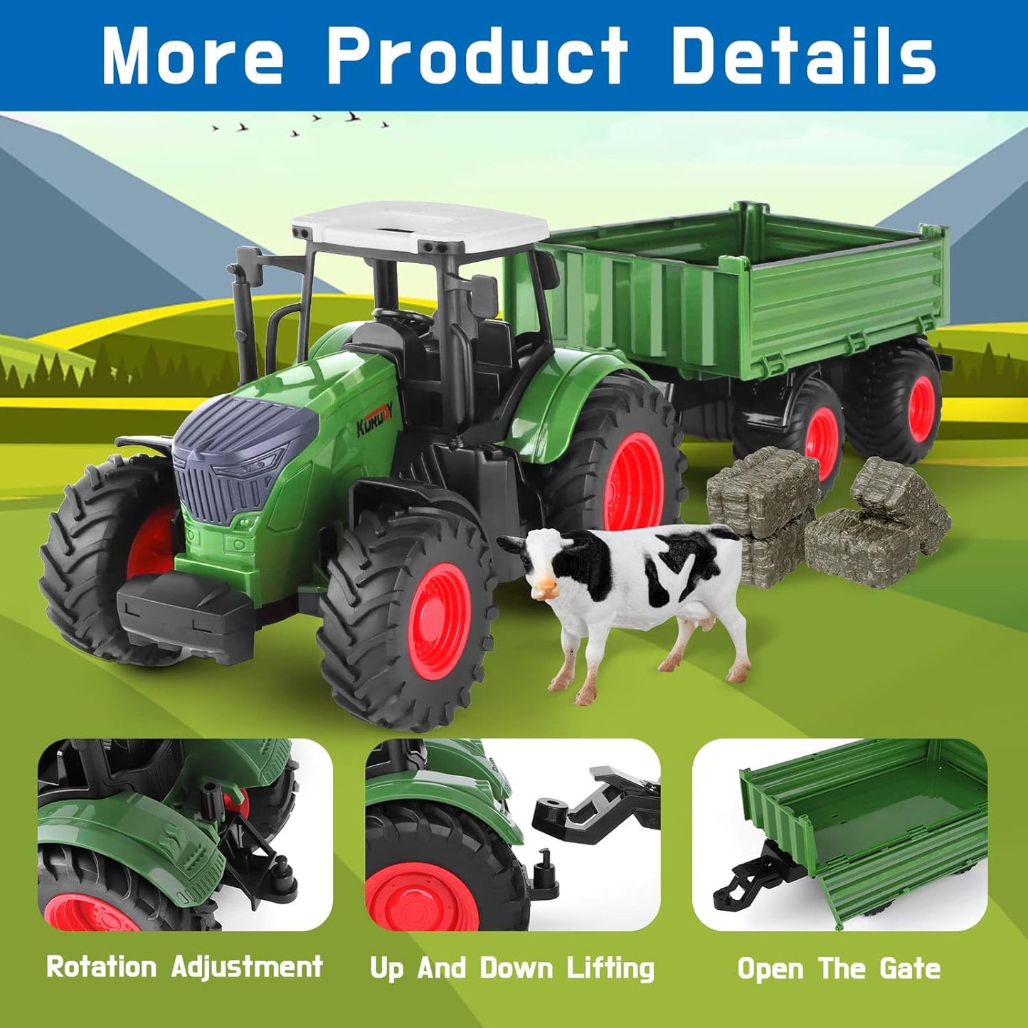 RC Farm & Construction Vehicle Collection – Tractors, Harvesters, Dump Trucks & Farm Playsets (Multiple Models) - with RC Combine Harvester Lights Sound & Smoke | Sold by Uncle Wiener's Wholesale