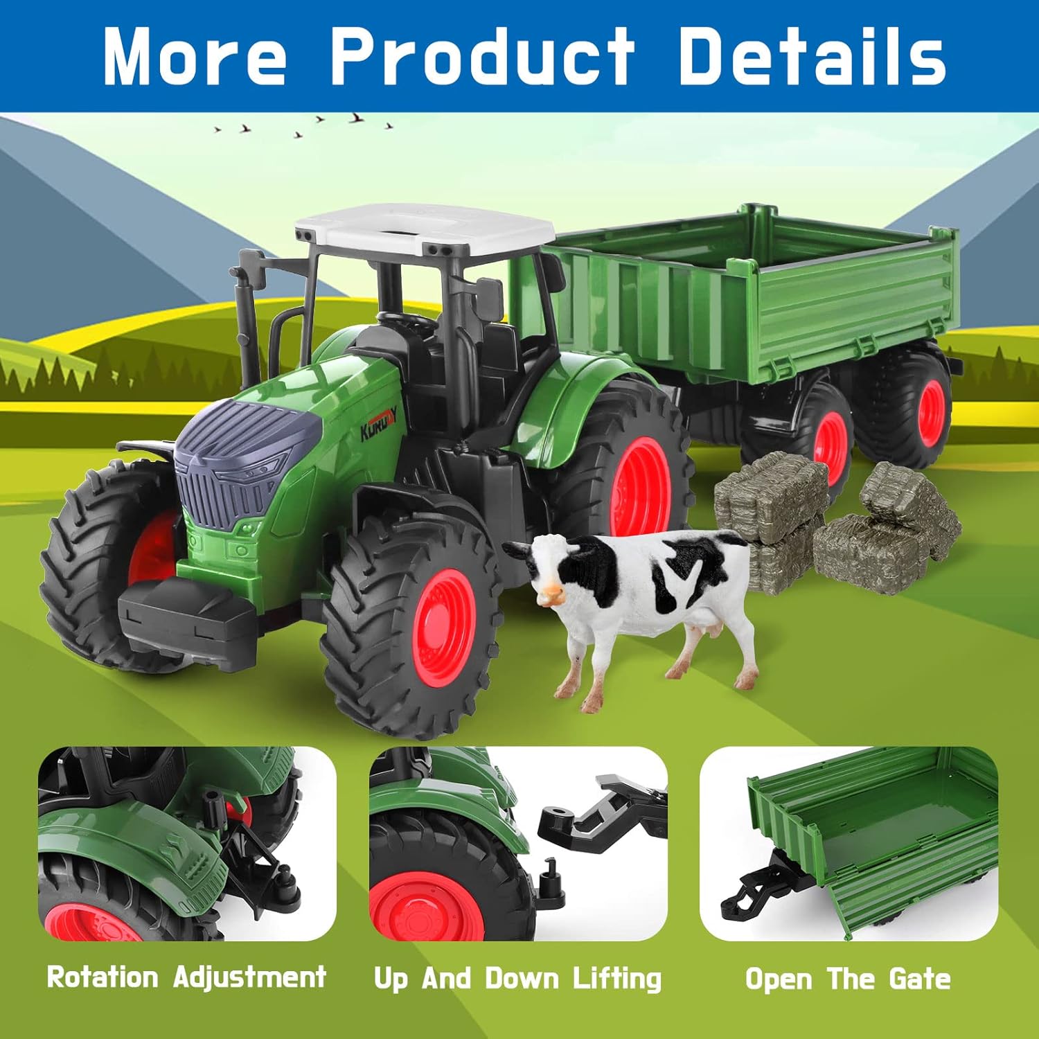RC Farm & Construction Vehicle Collection – Tractors, Harvesters, Dump Trucks & Farm Playsets (Multiple Models) - with RC Combine Harvester Lights Sound & Smoke | Sold by Uncle Wiener's Wholesale