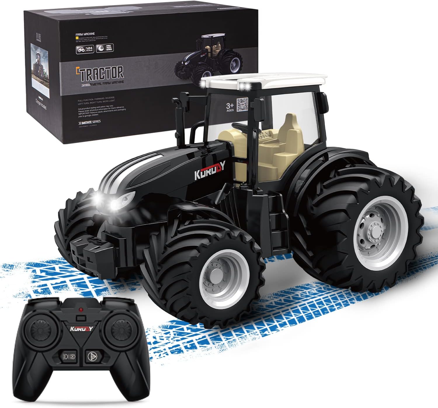 RC Farm & Construction Vehicle Collection – Tractors, Harvesters, Dump Trucks & Farm Playsets (Multiple Models) - with 1:24 Alloy RC Tractor (Gift Box) | Sold by Uncle Wiener's Wholesale