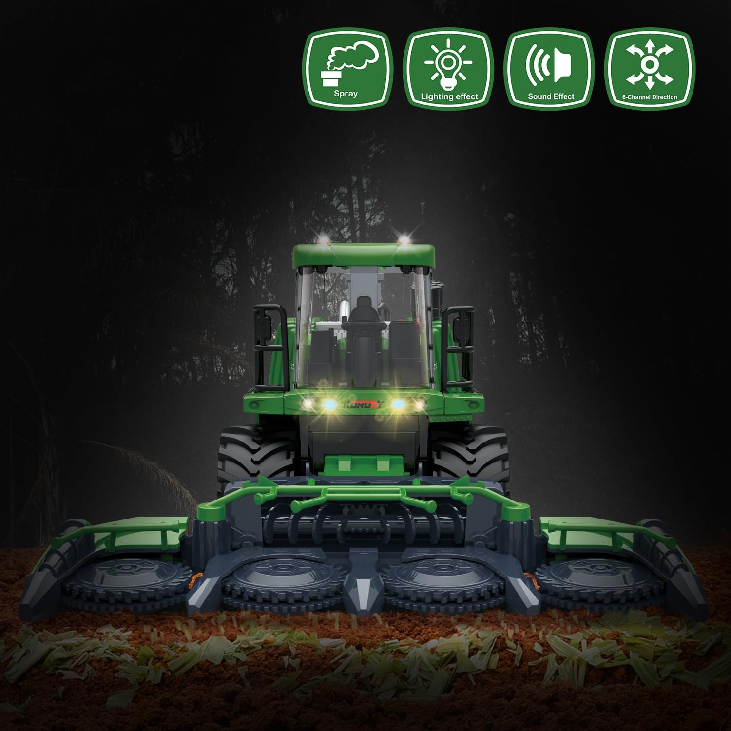 RC Farm & Construction Vehicle Collection – Tractors, Harvesters, Dump Trucks & Farm Playsets (Multiple Models) - with RC Farmer’s Grass Cart w/ 6 Grass Bales | Sold by Uncle Wiener's Wholesale