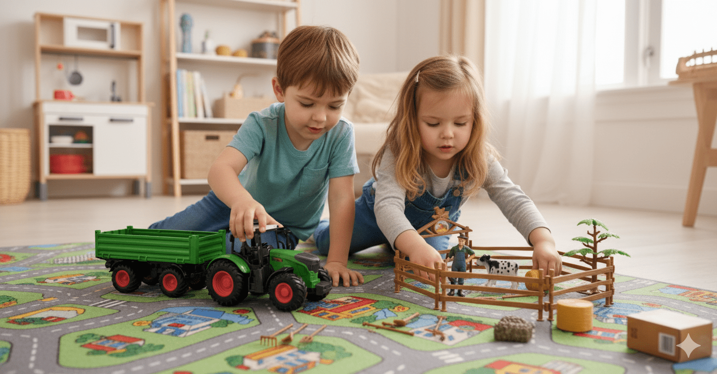 RC Farm & Construction Vehicle Collection – Tractors, Harvesters, Dump Trucks & Farm Playsets (Multiple Models) - with RC Corn & Wheat Harvester Smoke & Lights | Sold by Uncle Wiener's Wholesale