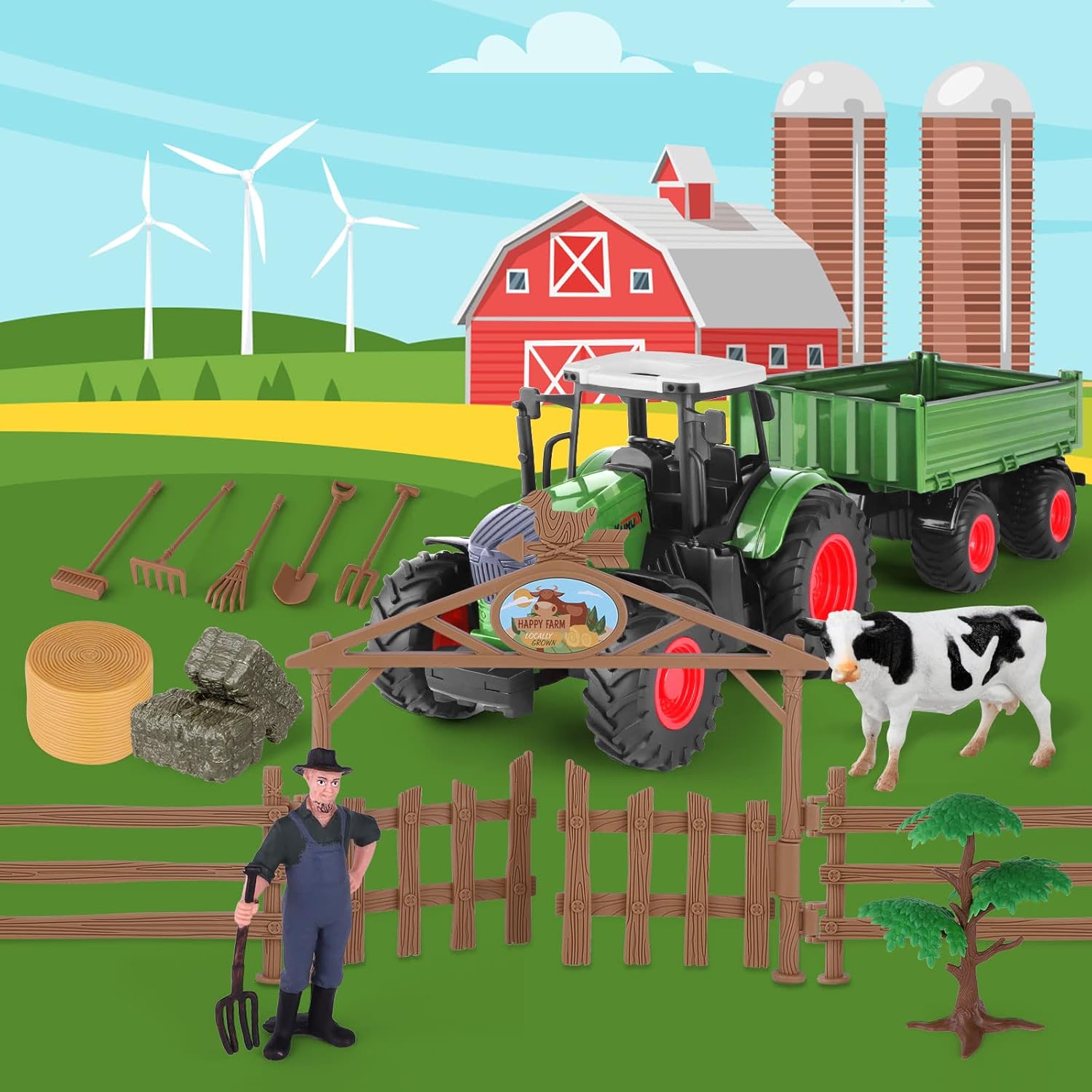 RC Farm & Construction Vehicle Collection – Tractors, Harvesters, Dump Trucks & Farm Playsets (Multiple Models) - with RC Combine Harvester Lights Sound & Smoke | Sold by Uncle Wiener's Wholesale