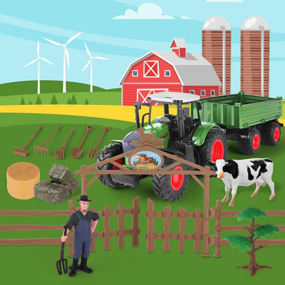 RC Farm & Construction Vehicle Collection – Tractors, Harvesters, Dump Trucks & Farm Playsets (Multiple Models) - with RC Combine Harvester Lights Sound & Smoke | Sold by Uncle Wiener's Wholesale