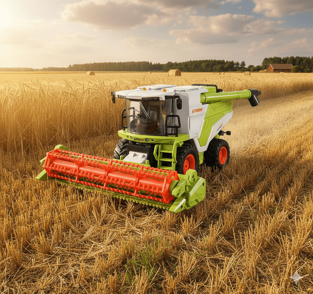 RC Farm & Construction Vehicle Collection – Tractors, Harvesters, Dump Trucks & Farm Playsets (Multiple Models) - with RC Farmer’s Grass Cart w/ 6 Grass Bales | Sold by Uncle Wiener's Wholesale